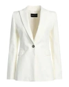 Bcbgmaxazria Woman Blazer White Size 10 Cotton, Elastane