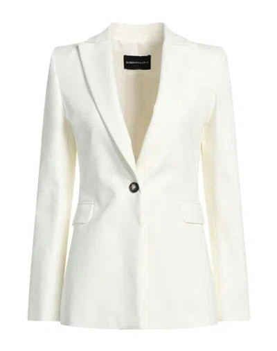 Bcbgmaxazria Woman Blazer White Size 8 Cotton, Elastane