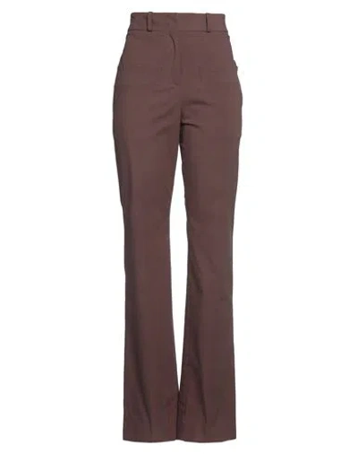 Bcbgmaxazria Woman Pants Cocoa Size 4 Cotton, Elastane In Brown