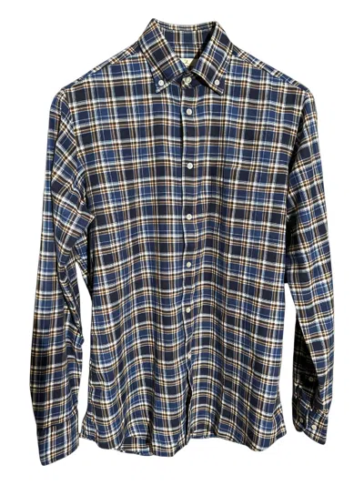 Bd Baggies Checked-pattern Shirt In Blue