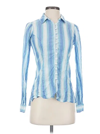 Pre-owned Bdg Long Sleeve Button Down Shirt In Blue
