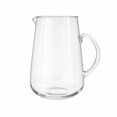 Be Home Ruffle Glass Pitcher In Transparent