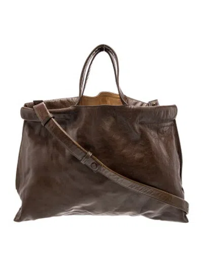Pre-owned Bea Mombaers Leather Shoulder Bag In Brown