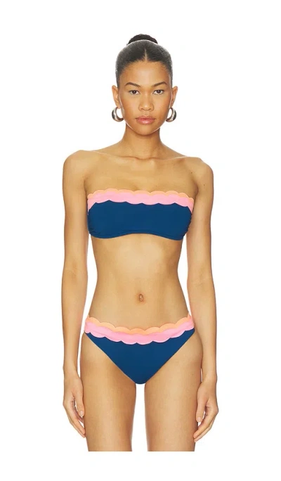 Beach Riot Sybil Bikini Top In Seashell Isle Colorblock