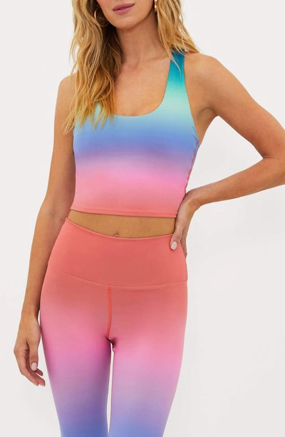 Beach Riot Yara Racerback Crop Top In High Tide Ombre