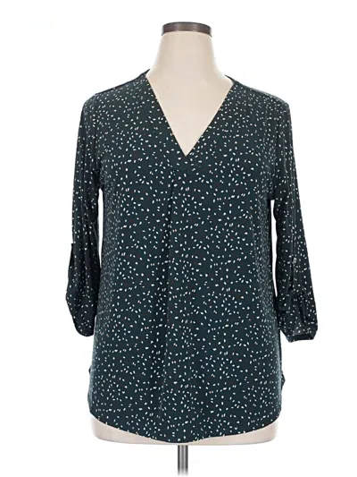 Pre-owned Beacon 3/4 Sleeve Blouse In Teal