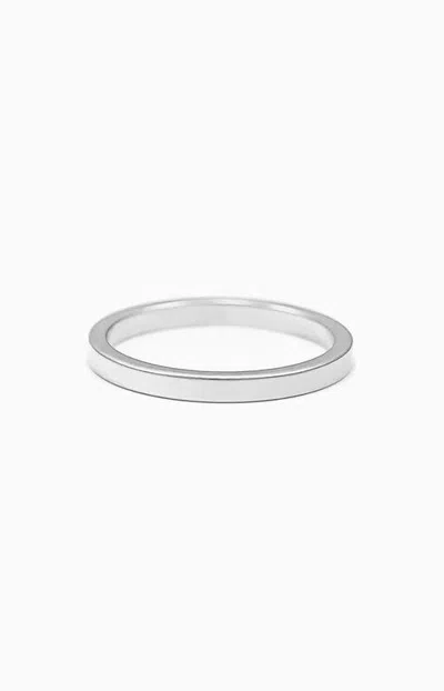 Bearfruit Jewelry Hana Minimalist Band Ring Dainty Simple Everyday Stackable Jewelry In Silver