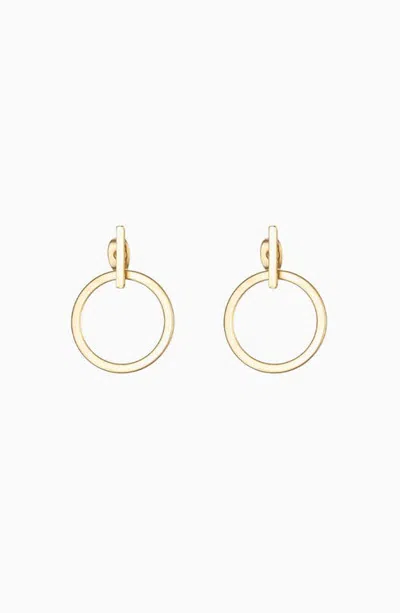 Bearfruit Jewelry Ruth Circle Earring Jackets Geometric Dainty Modern Jewelry In Gold