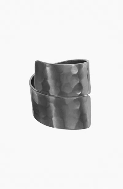 Bearfruit Jewelry Tamra Irregular Geometric Statement Ring Bold Modern Jewelry In Black