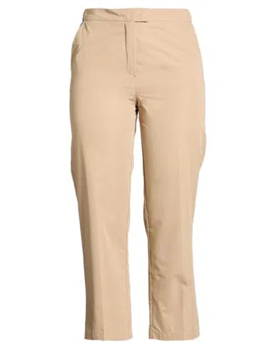 Beatrice B Beatrice .b Woman Pants Beige Size 8 Cotton, Polyester In Brown