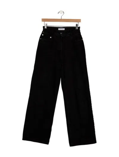 Pre-owned Beaufille High-rise Wide Leg Jeans In Black