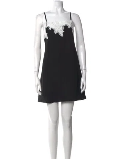 Pre-owned Beaufille Square Neckline Mini Dress In Black