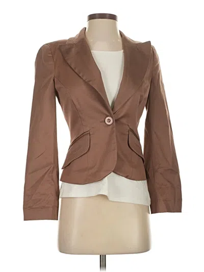 Pre-owned Bebe Blazer Jacket In Brown