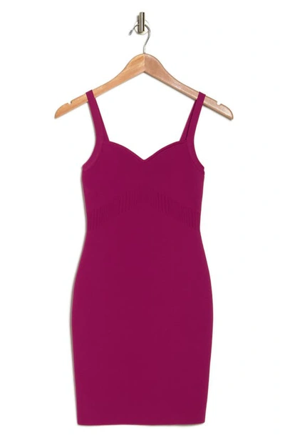 Bebe Knit Body-con Minidress In Fuchsia