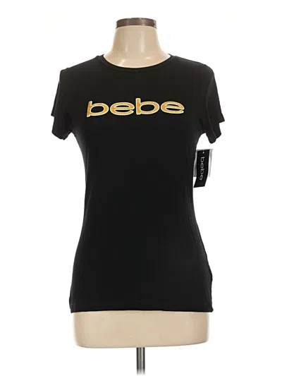 Pre-owned Bebe Short Sleeve T-shirt In Black