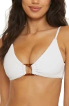 Becca Modern Edge Bikini Top In White