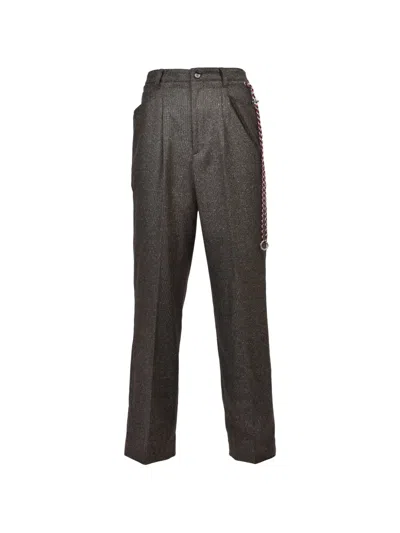 Bed J.w. Ford 4 Pockets Belt-loops Straight-leg Trousers In Black