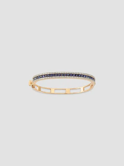 Bee Goddess Women's 18k Yellow Gold, 1.06 Tcw Diamond & Sapphire Mondrian Bracelet In Rose Gold