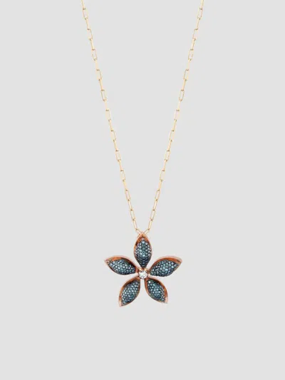 Bee Goddess Women's Apple Seed 18k Rose Gold & 2.67 Tcw Diamond Star Pendant Necklace
