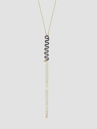 Bee Goddess Women's Eve 14k Yellow Gold & 0.35 Tcw Black Diamond Kundalini Hand Bracelet