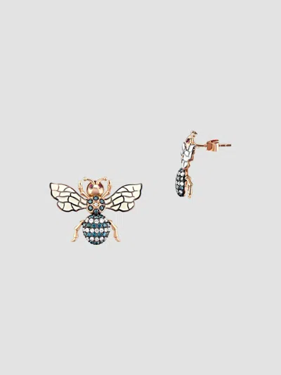 Bee Goddess Women's Honey 14k Rose Gold & 0.42 Tcw Diamond Earrings