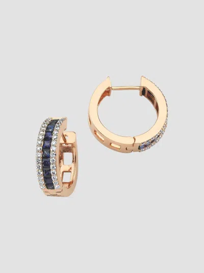 Bee Goddess Women's Mondrian 18k Yellow Gold, Emerald & 0.70 Tcw Diamond Earrings In Rose Gold