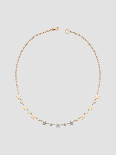 Bee Goddess Women's Star Light Sirius 14k Rose Gold & Diamond Star Necklace