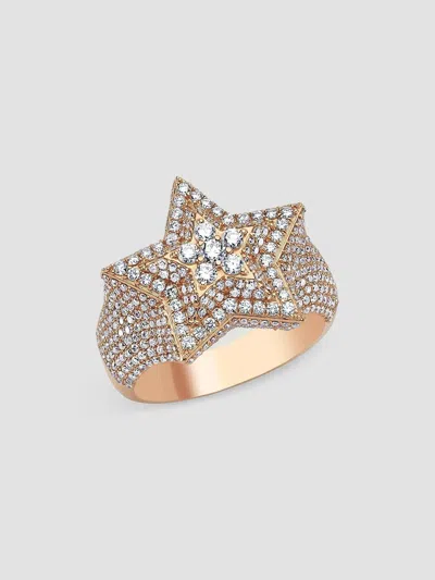 Bee Goddess Women's Star Light Sirius 14k Yellow Gold & 2.43 Tcw Diamond Ring In Rose Gold
