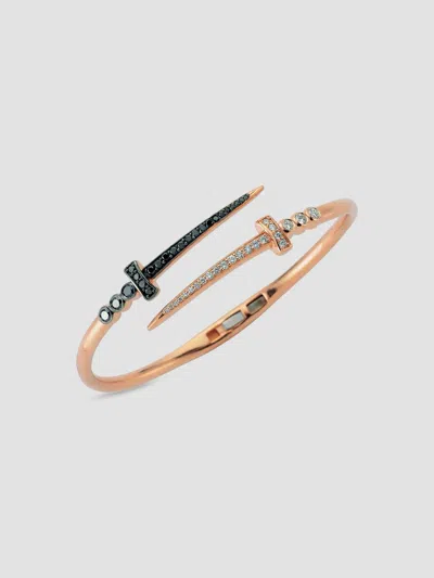 Bee Goddess Women's Sword Of Light 18k Rose Gold & 0.65 Tcw Diamond Bangle