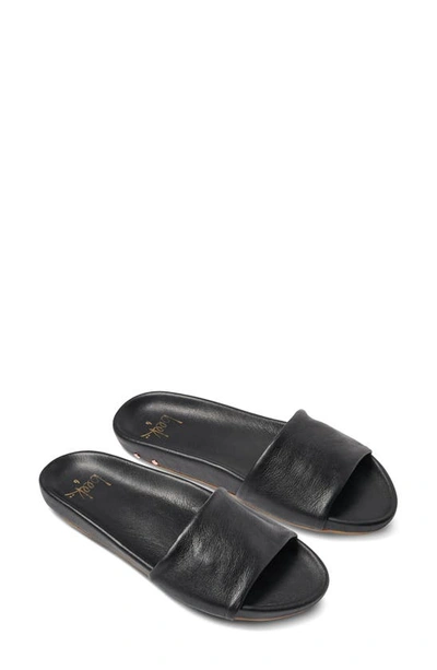 Beek Gallito Metallic Slide Sandal In Black
