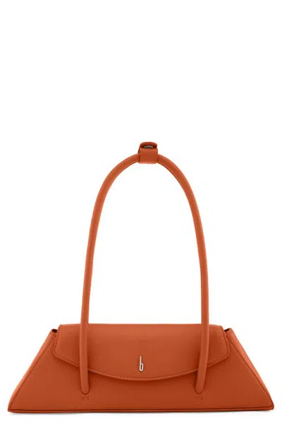 Behno Diana Leather Shoulder Bag In Orange