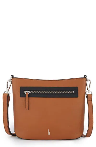 Behno Elizabeth Leather Crossbody Bag In Tan/black