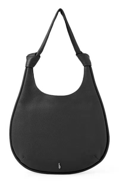 Behno Ina Potli Medium N°2 Pebble Leather Hobo In Black