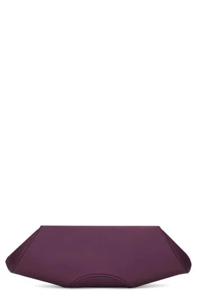 Behno Mini Elizabeth Baguette Leather Frame Clutch In Purple