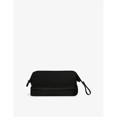 Beis Womens The Dopp Kit Woven Toiletry Bag Black