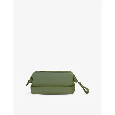 Beis Womens The Dopp Kit Woven Toiletry Bag Olive