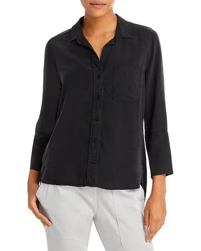 Bella Dahl Long Sleeve Button Down Top In Black