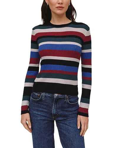 Bella Dahl Striped Cotton Blend Crewneck Tee In Gemstone Stripe