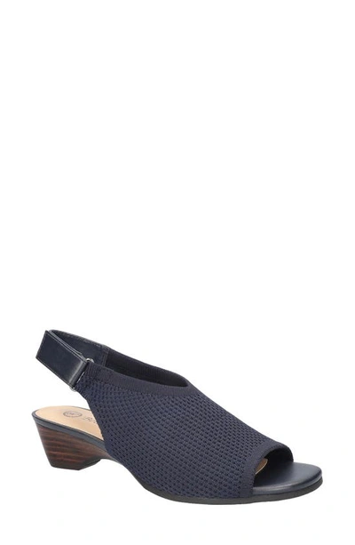 Bella Vita Marin Slingback Sandal In Navy Knit