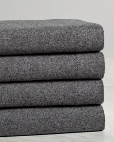 Belle Epoque Heather Flannel Sheet Set In Gray