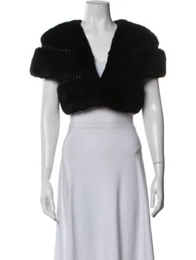 Pre-owned Belle Fare V-neck Sweater In White