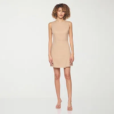 Belle Vie Womens Sleeveless Wrap Dress In Neutral