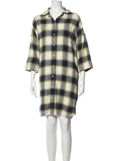 Pre-owned Bellerose Plaid Print Midi Length Dress In Multicolor