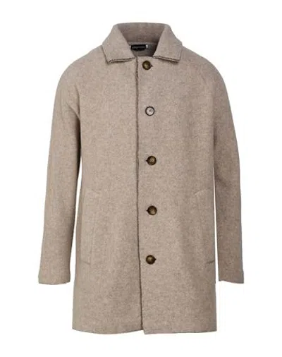 Bellwood Man Coat Beige Size 36 Polyester, Wool In Multi