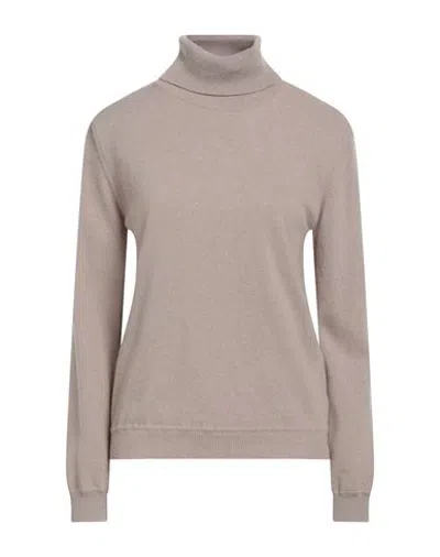 Bellwood Woman Turtleneck Beige Size L Wool, Cashmere In Pink