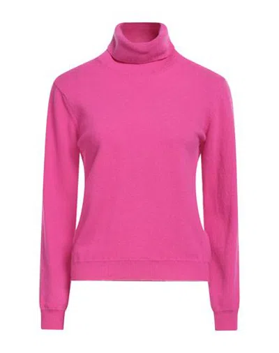Bellwood Woman Turtleneck Fuchsia Size M Wool, Cashmere In Purple