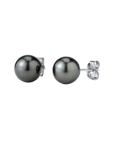 Belpearl Silver 7mm Pearl Stud Earrings In Metallic