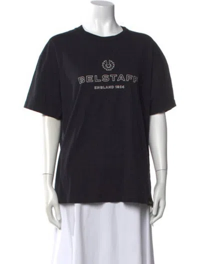 Pre-owned Belstaff Graphic Print Crew Neck T-shirt In Black