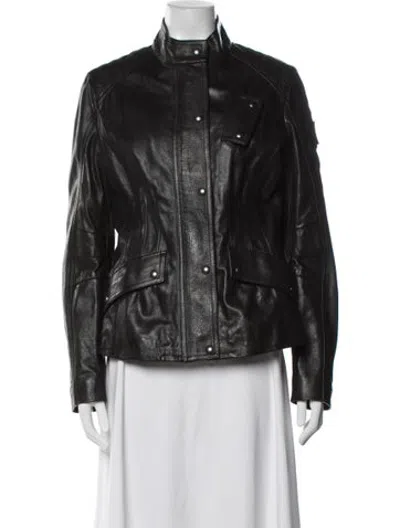 Pre-owned Belstaff Leather Biker Jacket In Black