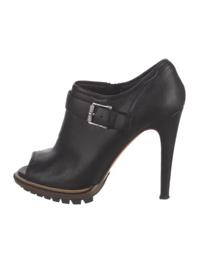Pre-owned Belstaff Leather Cutout Accent Pumps In Black